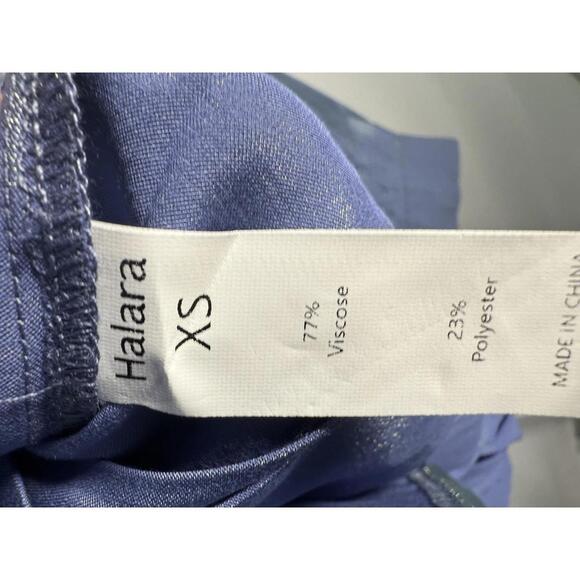 NWT Halara Pocket High Low Curved Hem Shine Oversize Work Shirt Troposphere XS - Picture 4 of 13